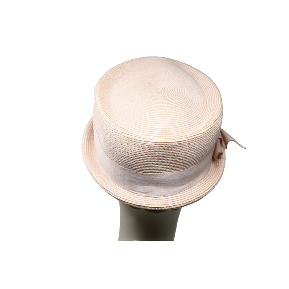 Vintage Union Tag Pink Pill Box Hat Narrow Brim for Costume or Upcycle - Hey Viv - Picture 2 of 7